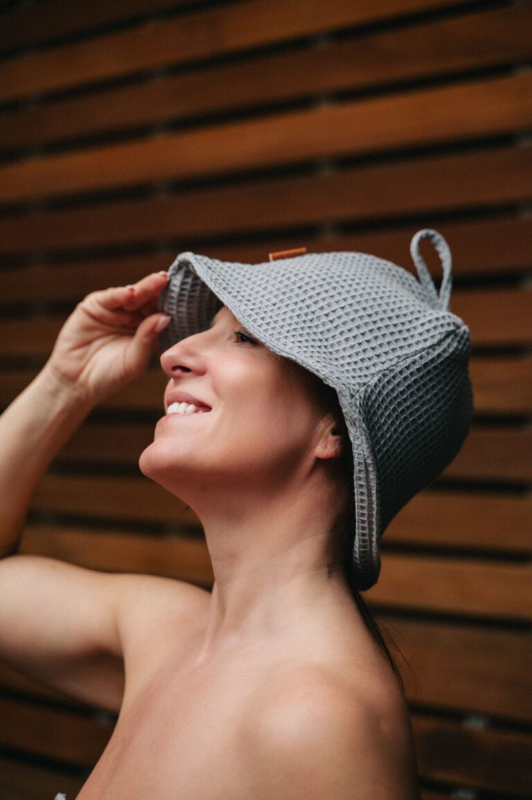 czapka do sauny dla kobiety
